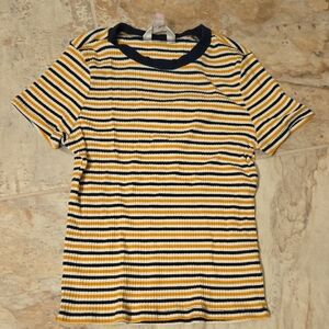 No Boundaries Yellow and Blue Short Sleeve Tee